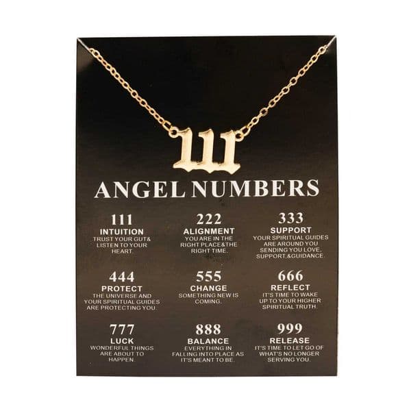 Fashion Jewelry 111 222 333 444 555 666 777 888 999 Angel Number Necklace W250616