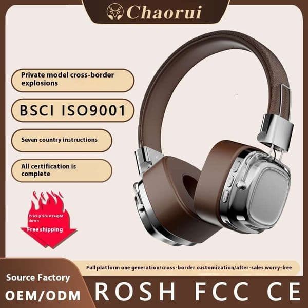 2024 New INS American Style Wireless Bluetooth 5.3 Over-Ear Headphones with Deep Bass for Mobile Phones and Computers