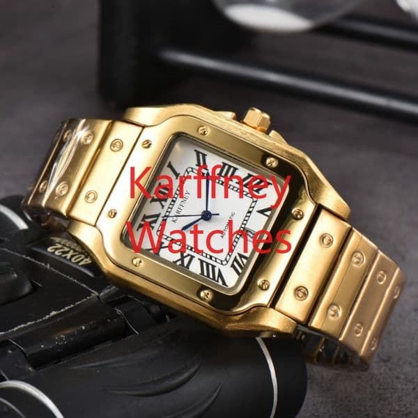 Karffney Fashion Men Watch Square Dial Casual Business Quartz Wristwatch 0003