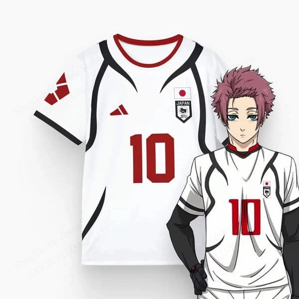 Mens Anime Jersey Blue Lock Sae Itoshi Role Playing 3d Print Tshirt Men Women Fashion Oversized Short Sleeve T shirt Breathable 250613