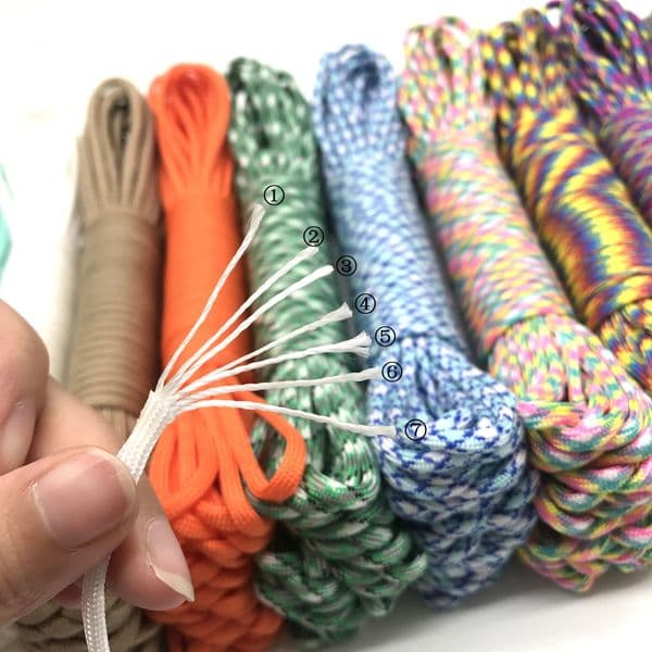 250 Colors Paracord 550 Rope Type III 7 Stand 100FT 50FT Cord Survival kit Wholesale 250610z