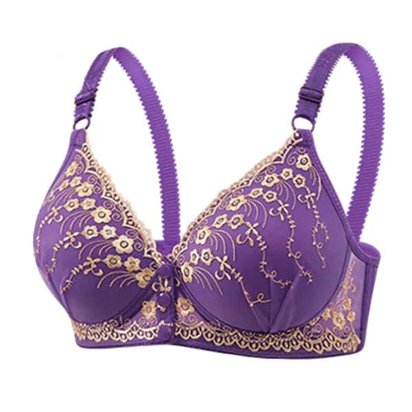 Portable Front Snap Large Size Bra Push Up Without Steel Ring Thin Underwear Middle Mother Bra Big Chest Small Sleep Bra 250617