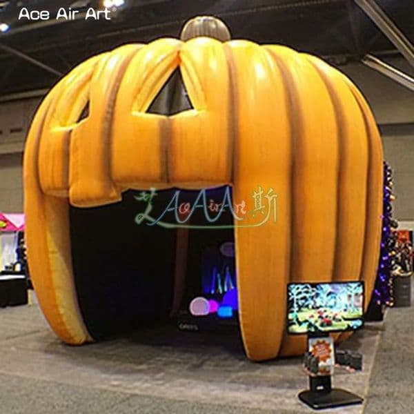 6mLx6mWx4.5mH (20x20x15ft) New designed building Halloween decoration scary Pumpkin archway entrance way for sale
