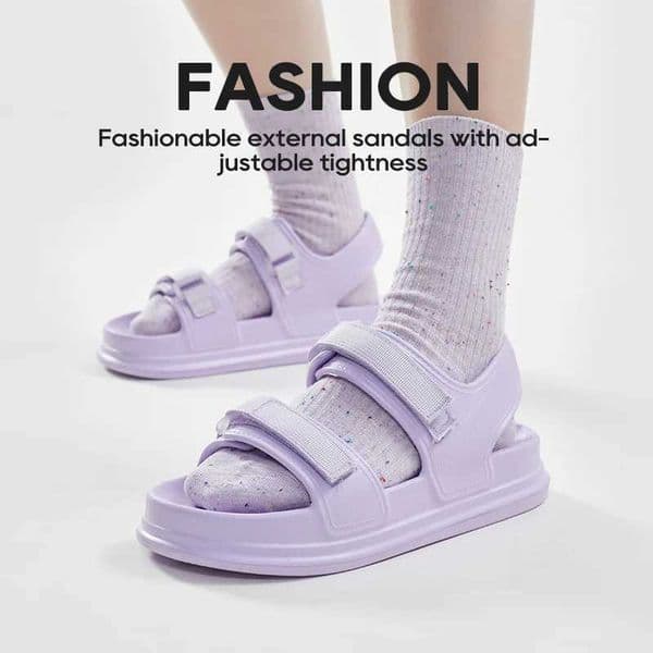 UTUNE Fashion Patch Womens Sandals Summer Comfortable Platform Shoes Beach Outside Purple Slides Thick Sole Non-slip Slippers Z250617