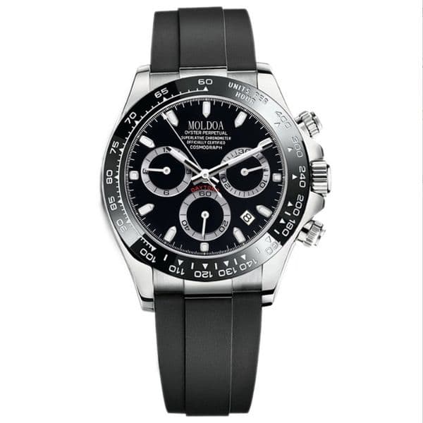 New a1 Gift mens watches Luxury wristwatches fashion Black Dial With Calendar Watch Bracklet Rubber quartz Men watch Gift Clock 41mm Size