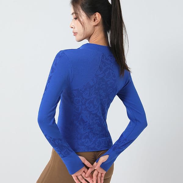 Moisture-Absorbing Women's Sports Coat - Short-Length with Breathable Fabric & Raised Neckline Design