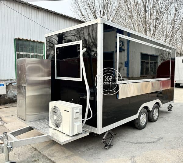 Outdoor Mobile Kitchen Food Trailer Hot Dog Cart Food Truck Mobile BBQ Catering Trailer With Kitchen Equipment