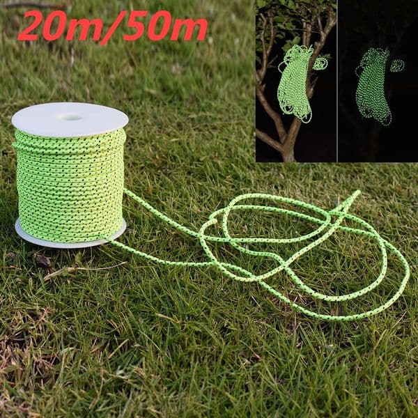 2050M Reflective Paracord Outdoor Emergency Rope Parachute Cord Durable Survival Umbrella Tent Lanyard Camping Clothesline 250611