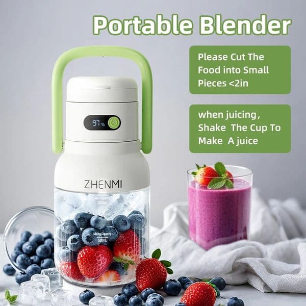 Portable Juicer 33oz. Vessel USB-C Rechargeable Easy To Clean Suitable For Juicing Fruits And Vegetable 250617