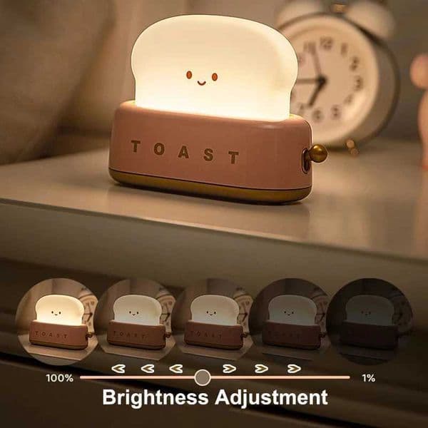 Bread Toast Table Light Toaster Nightlight Creative USB Rechargeable Led Lamp Decor Holiday Baby Bedroom For Birthday Gift Z250618