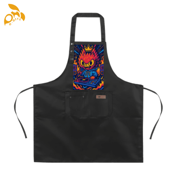 free shipping of customized Take a pocket waterproof apron with exquisite patterns