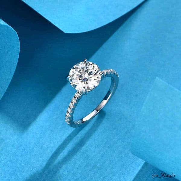 Wholesale Unique Design Oval Brilliant Cut Moissanites Engagement Moissanite Dia Wedding Band Jewelry Rings