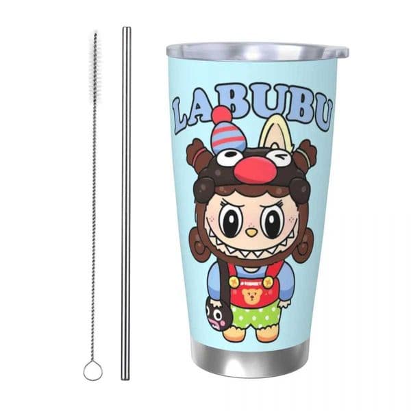 LABUBU Cute Cartoon Tumbler Vacuum Insulated Coffee Cups Stainless Steel Travel Outdoor g Spill Proof 20oz W250618