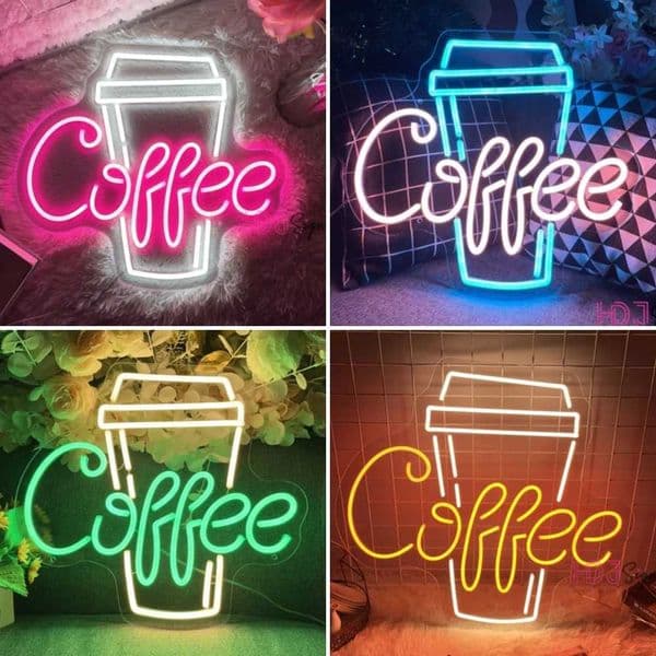 Coffee Neon Light Led Signs Cafe Restaurant Rest Room Decor Wall Art Neon Sign Led Lights USB Coffee Shop Light Up Sign Bar Club Z250618