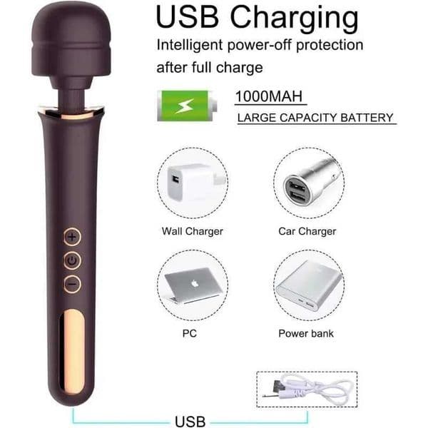 YUKUI Huge Magic Handheld Massager Wand Clitoris Stimulation for Women Big Size AV Stick 10 Speed Vibrator Foreplay Adult Toy 18 XJ250618