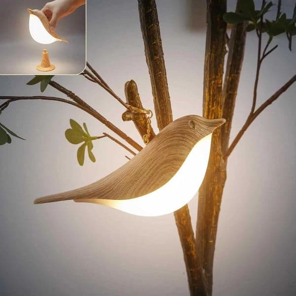 LED Night Lamp Bird/Duck/Rabbit Cartoon Silicone/Wooden Sleeping Light USB Rechargeable TouchSensor Bedroom Bedside Lamp For Kid Z250618