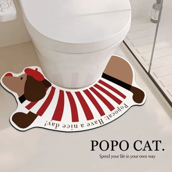 Bath Mats UShaped Soft Bathroom Rug Absorbent Carpet NonSlip Plush Foot Mat Contour Toilet Products 250618