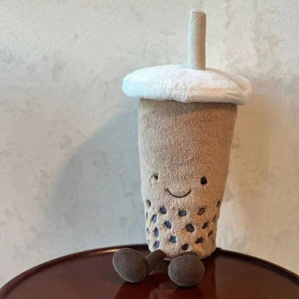 Cute Pearl Milk Tea Cup Plush Doll Stuffed Toy Simulated Food Beverage Soft Doll Pillow Cushion Kids Toys Birthday Gift W250618