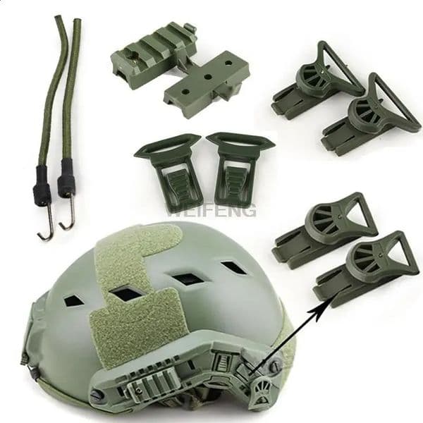Tactical NVG Rotating Clamp Rail Adapters Goggles Buckle Helmet Adapter Nylon Rope Accessories 250611