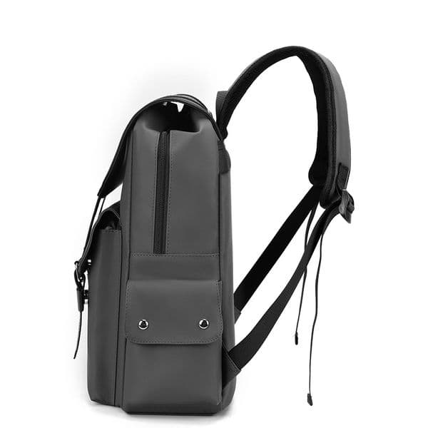 F326-Men's Backpack Simple Solid Color Multifunctional Large Capacity Travel Backpack New Men's Business Backpack