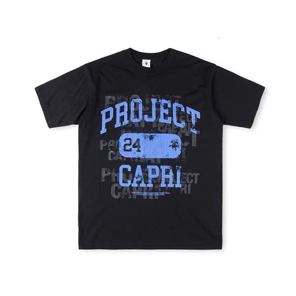 Project Capri Designer Mens Tshirts American Unisex Graphic Print Harajuku Street Hip Hop Jersey Tees Cotton Project Capri Casual Mens Short Sleeve T Shirts Dae
