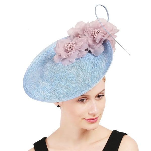 Big Sinamay Kentucky Fascinator Hat Elegant Women Flower Church Cocktail Tea Party Wedding Headwear with Headband Clip 250618