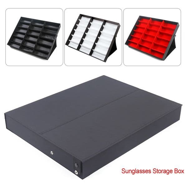 Sunglasses Box with Grid Storage Holds Multiple Pairs of Sunglasses for Organizing Eyewear Compact Durable n 250617