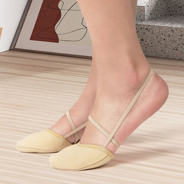 ARCLIBER Professional Artistic Rhythmic Gymnastics Shoes Womens Semi-Palm Shoes Childrens Suede Dance Toe Shoes 250613