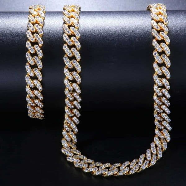 Uwin 9mm d Out Cuban Chian CZ Punk Pink Miami y2k Necklace Jewelry For Gift Women Accessories W250620
