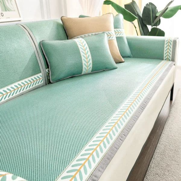 Wormwood Vine Mat Sofa Cushion Summer Ice Silk Non-slip Sofa Cover Couch Covers for Sofas Cool Feeling 250618