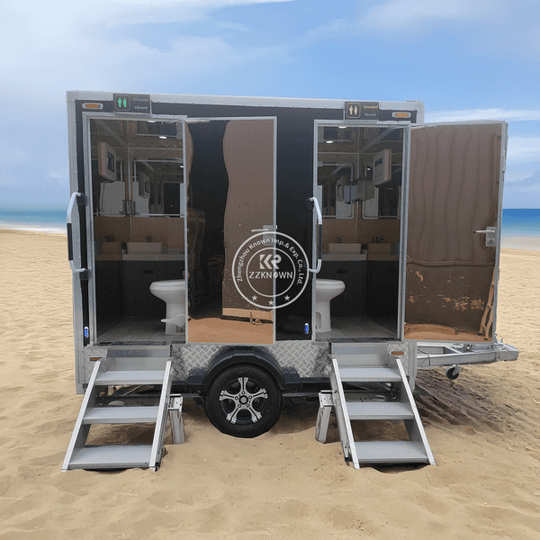 Luxury Portable Prefab Toilet Trailer Sanitary Bathroom Modular Portable Mobile Restroom Toilets Shower Cabin