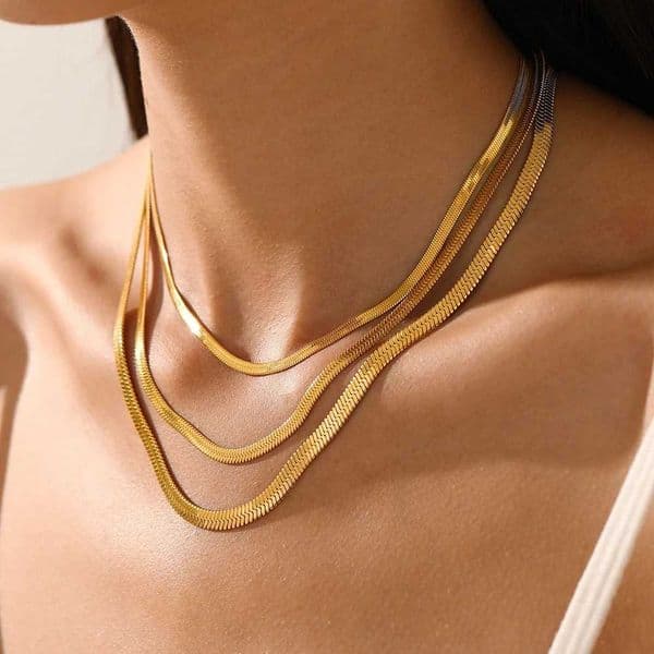 Blade Necklace Pendant Snake Bone Chain Stainless Steel Plated Gold Silver Simple Fashionable Accessory Personal Decoration XJ250620
