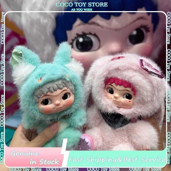 New Genuine Wakuku Fox And Bunny Trick Treat Series Mystery Box Kaii Vinyl Doll Plush Toy Kaii Pendant Collection Toy Gifts Z250620