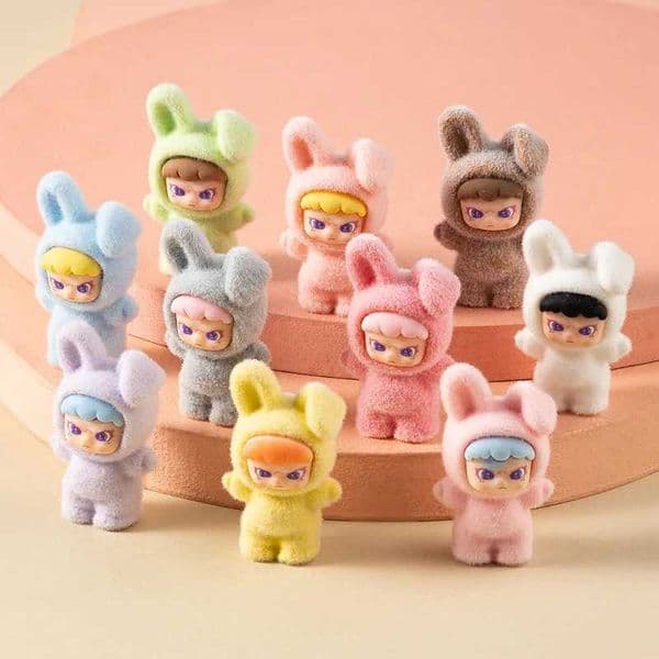 Anime Flocked 10pcs DIY Decorative Pendant Blind Box Desktop Car School Bag Pendant Birthday Ornaments Keychain Gift Z250620