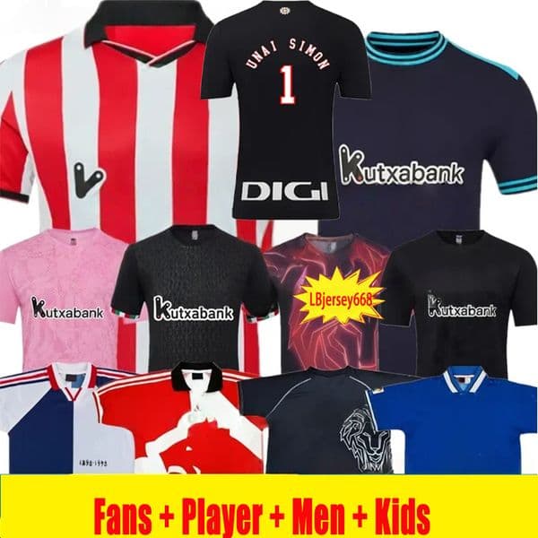 NEW 25 26 camiseta de Bilbao Soccer Jerseys 2025 2026 Athletic Bilbao BERENGUER MUNIAIN WILLIAMS JR GARCIA VILLALIBRE Kids Kit Football shirt