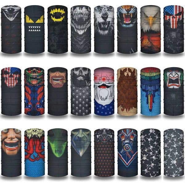 Clown Face Cover for Men Women Dustproof UV Protection Quick Dry Neck Gaiter Art Printing Balaclava Cycling Hiking Undercap Bandana XJ250620