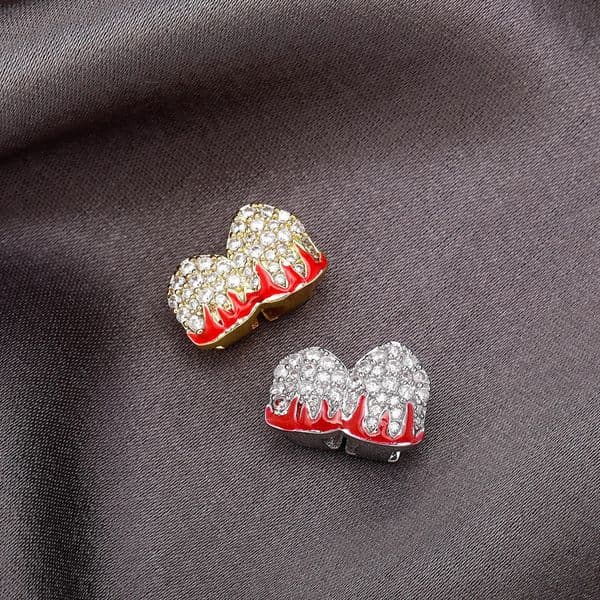 Halloween Individual Rapper Teeth Grills Shiny s Tooth Cap Body Jewelry for Stage Perfomance Accessory 250613