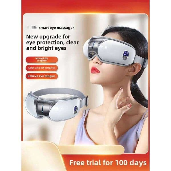 Massage Instrument Vibration Double Wrap-Around Airbag Pressure Hot Compress Massager Bluetooth Music Relax Eye Care