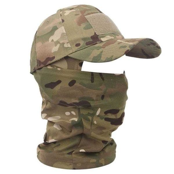 Tactical Balaclava Baseball Caps Full Face Mask Set Men Summer Snapback Sun Hat Outdoor Hunting Camouflage Balaclava XJ250620