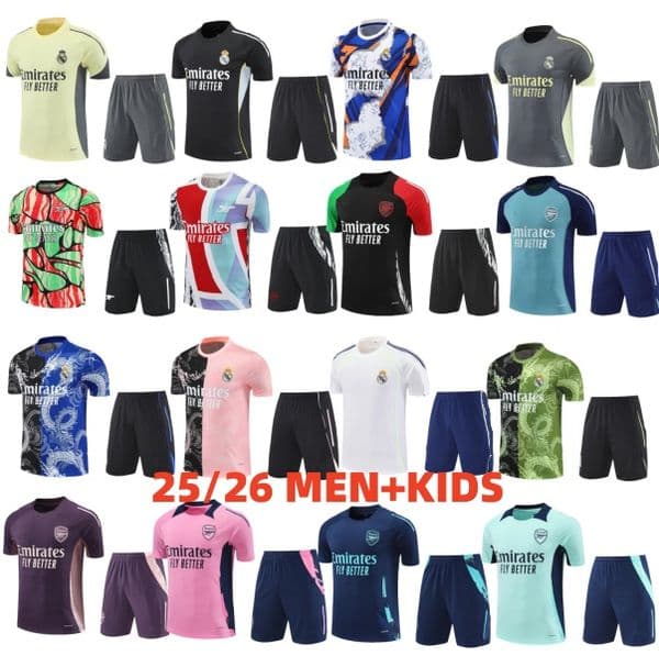 2024 2025 2026 Arsen SAKA BELLINGHAM Madrids tracksuit Short sleeved training men kids soccer shirt shorts 24 25 26 football shirts kits maillot foot camiseta futbol