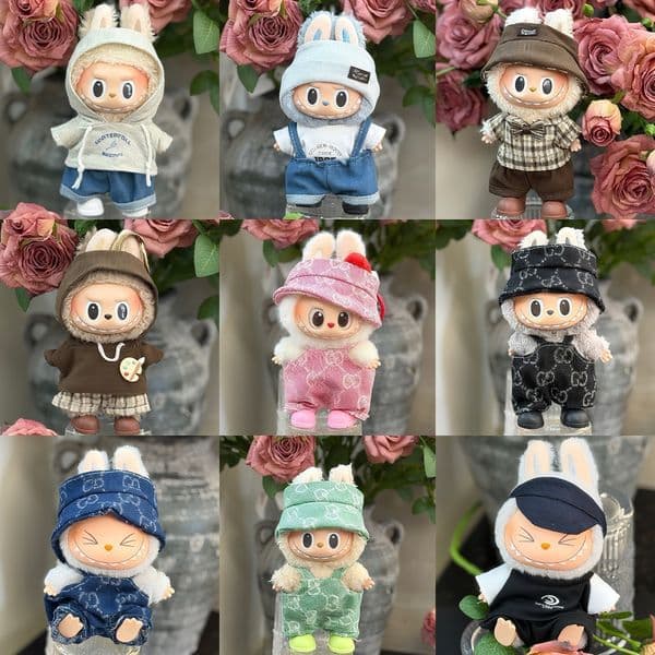 Labubu Outfit No Dolls Clothing Bubble Mart Labubu Sitting Party Vinyl Plush Doll Clothes doll reborn Set Girl Doll