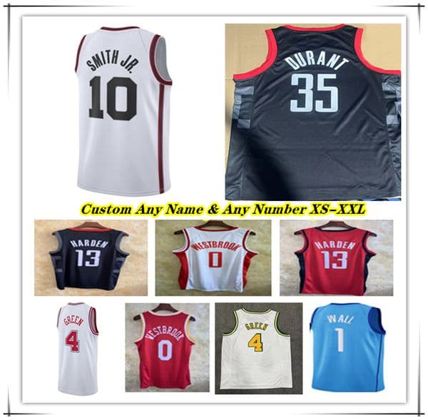 Printed 35 Kevin Durant Basketball Jersey Alperen Sengun Fred VanVleet Amen Thompson Tari Eason Jabari Smith Jr. Steven Adams Hakeem Olajuwon Yao Ming Drexler