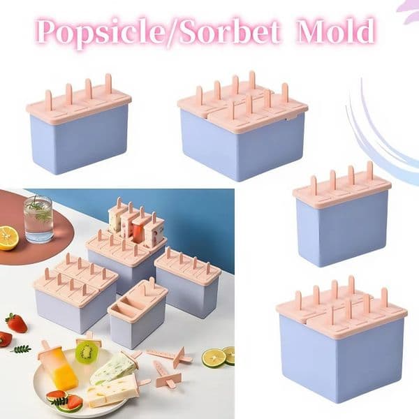 Popsicle/Sorbet Mold Food Grade Household Popsicle Making Frozen Ice Box Abrasive Tools with Lid Homemade Ice Cream Artifact 250623CJBJ