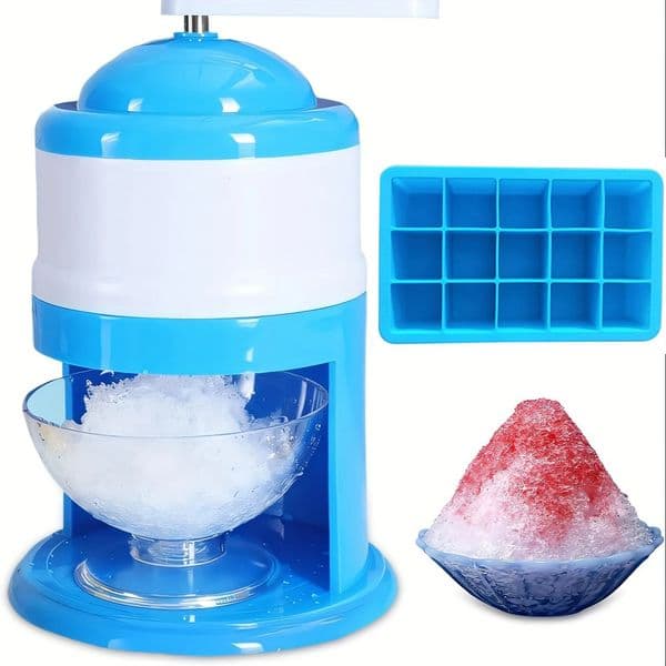 Portable Hand Crank Snow Cone Machine Manual Shaved Ice Maker Perfect for Summer Parties and Slushy Making Kitchen Tools 250623