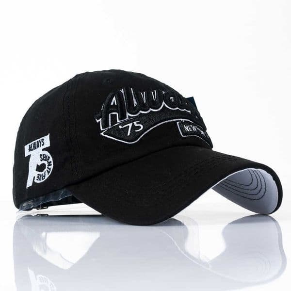 Cotton baseball cap sub alphabet embroidery always75 3D embroidered hat 250615
