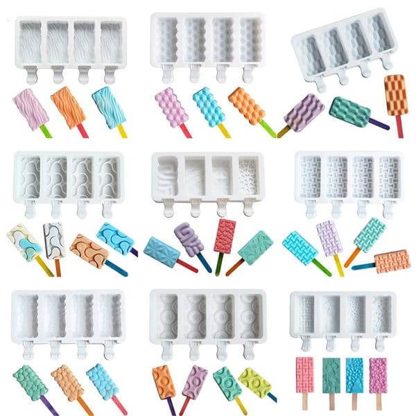Cake Pop Silicone Ice Cream Mold DIY Chocolate Dessert Popsicle Moulds Tray Ice Cube Maker Homemade Tools Summer Party Supplies 250623