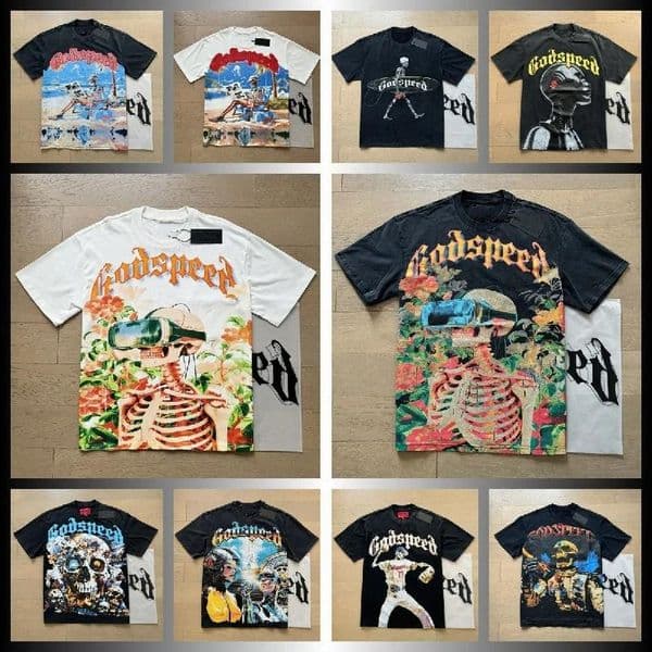 Designer Men's T Shirt Men's Women's T Shirt Fashion Couple Clothing T Shirt Washed Lettering Casual Street Wear EU Size S-XL