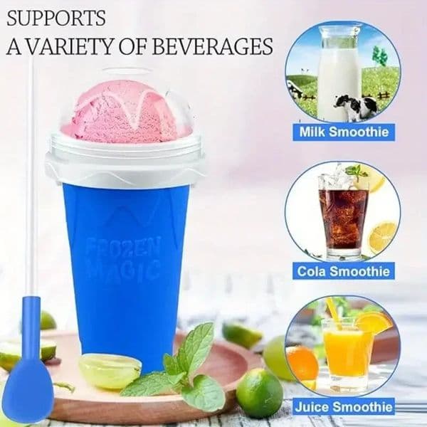 1pc Ice Maker CupCream Silicone Squeeze Cup For Quick Frozen Cream Slushies Milkshakes And More Easy n 250623