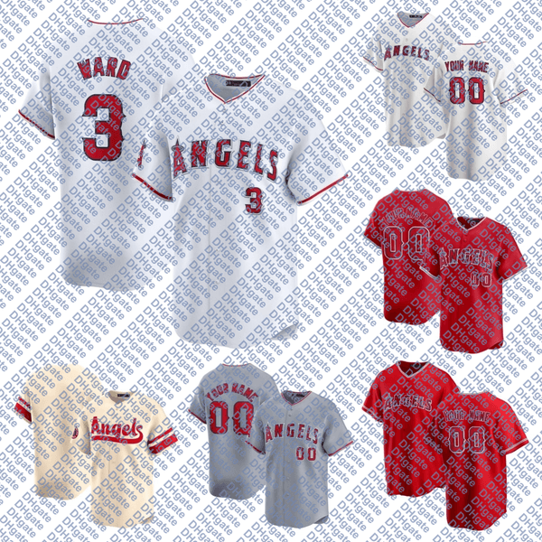 Tyler Bremner Angels Baseball Jersey Taylor Ward Nolan Schanuel Yoan Moncada Kevin Newman Matthew Lugo Christian Moore Chris Taylor Scott Kingery Men Women Youth