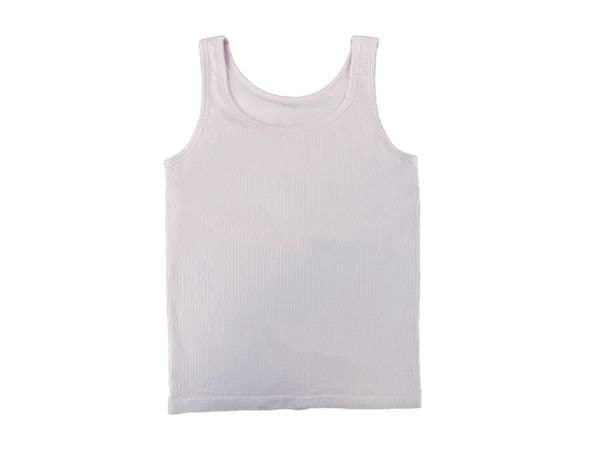 Chic Feminine Layered Vest with Smooth Rib Texture in Delicate Pink Hue
